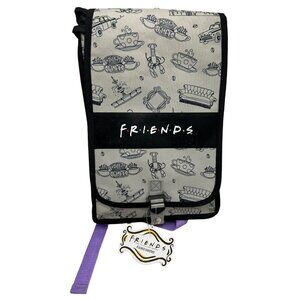 CultureFly TV Friends Backback Foldable Gray Graphic Black Purple School Travel*